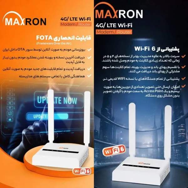 مودم سیم کارتی مکسرون با باطری داخلی - Image 5