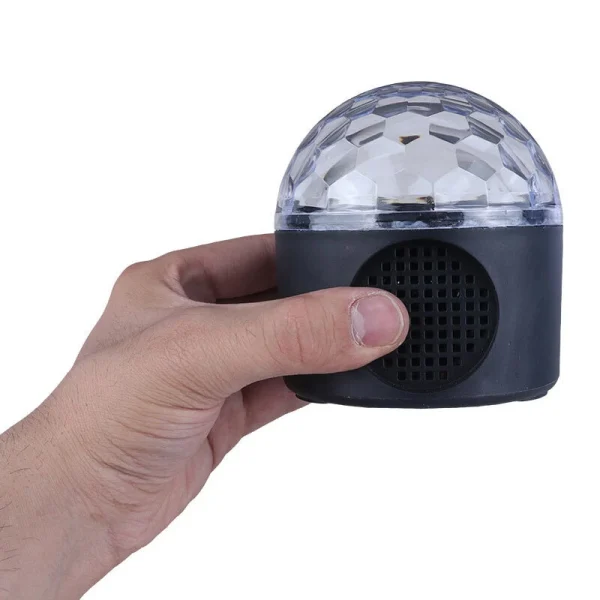 چراغ رقص نور گردان اسپیکر دار XL-911 LED - تصویر 2